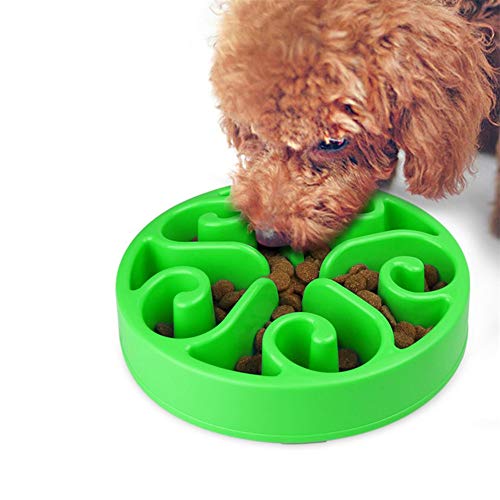 Schlingnapf Hunde Anti Schling Napf Hunde Fressnapf Hundenapf Futternapf Hund Wassernapf Für Hunde Hund Puzzle Feeder Spaß, Der Hundenapf Herumsucht Welpenfutter Wet Bowl Green von KunLS