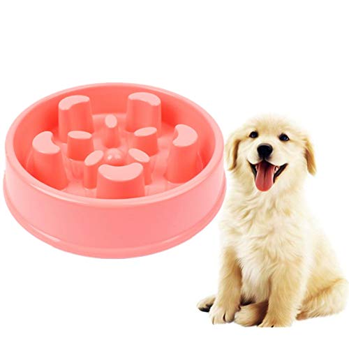 Schlingnapf Hunde Antischlingnapf Hunde Futternapf Hund Hundenapf Hundenapf Grosse Hunde Futternapf Ungiftige Puzzle Bowl Spaß, Der Hundenapf Herumsucht rutschfeste Schüssel pink-a von KunLS