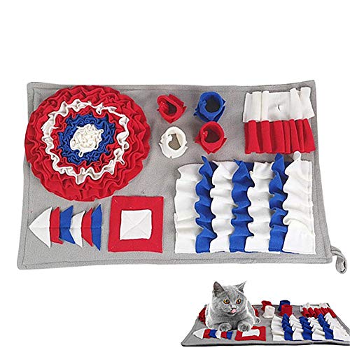 SchnüFfelteppich Hund Klein Bissfest Hunde Intelligenzspielzeug Hundespielzeug Intelligenz Sniffing Pad Trainingsdecke red,50 * 80cm von KunLS