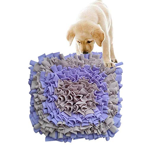 SchnüFfelteppich Puzzle HundebeschäFtigung Intelligenzspielzeug FüR Hunde Slow Food Stress Abbauen Haustierunterlage Gray Purple von KunLS