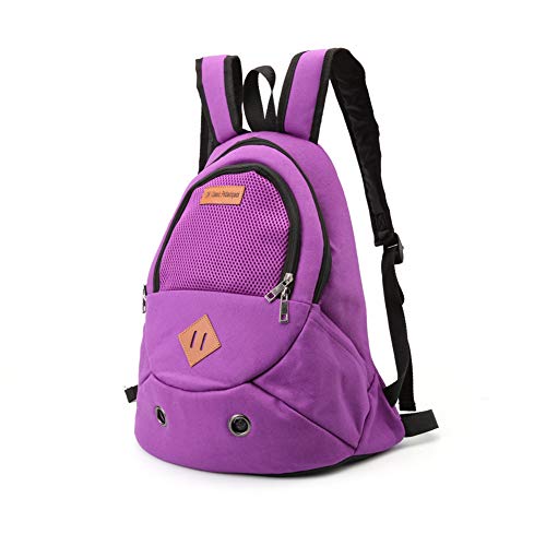 Tragetasche Hund Katzentransportbox Hunderucksack Hundetasche Katzenrucksack Hundeträger Handtasche Tragbarer Haustierträger Hundeträgertaschen Für Kleine Hunde Purple von KunLS