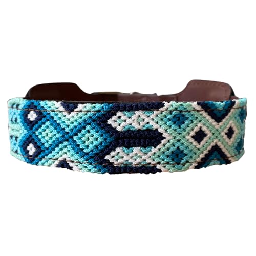 Kunalini - Hundehalsband aus veganem Leder - - Cabo (Türkis) ((23-27 cm (XXS))) von Kunalini