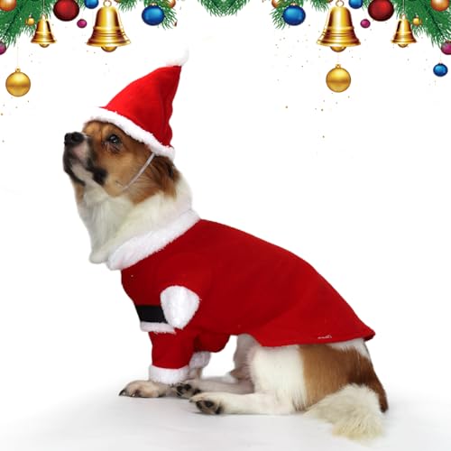 Hunde Weihnachtskostüm, Hundebekleidung & Zubehör Hund Hoodie Kostüm, Katzen Weihnachtskostüm Kostüm Weihnachten, Hund Weihnachten Geschenke Haustier Cosplay Kostüme Großes Format von Kungfu Mall