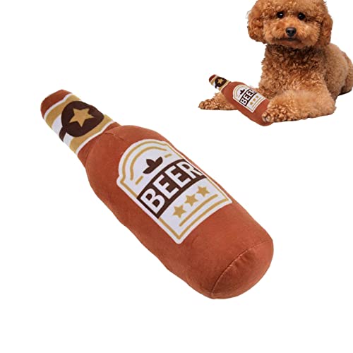 Kunio Hundespielzeug Quietscher | Langlebige Weinflasche Quietschendes Hundespielzeug - Fetch Play süßes Hundespielzeug für kleine, mittelgroße Hunde, Welpengeschenk, aktives Beißen von Kunio
