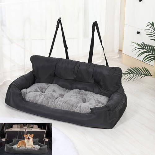 Hundeerhöhung Sitz für Auto und Zuhause Hund Auto für Sitzgurt Auto Booster für Sitz für kleine mittelgroße Hunde oder Katzen Universal Bequem Hundebett Hundeautositz von KunpengZen