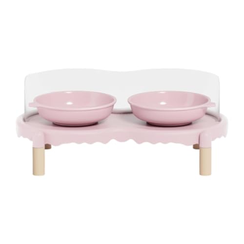 Kuntesetty Erhöhte Futternäpfe für Katzen, Set mit spritzwassergeschütztem Schutz, Rosa Kuntesetty Erhöhte Futternäpfe für Katzen, Set mit spritzwassergeschütztem Schutz, Rosa von Kuntesetty