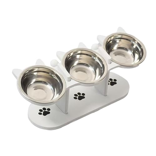 Kuntesetty Erhöhter Futternapf Als Futtertisch Und Katzennapf für Haustiere mit 3 Edelstahlnäpfen Die Ergonomische Höhe Unterstützt Die Körperhaltung Kuntesetty Erhöhter Futternapf Als Futtertisch Und Katzennapf für Haustiere mit 3 Edelstahlnäpfen Die Ergonomische Höhe Unterstützt Die Körperhaltung von Kuntesetty