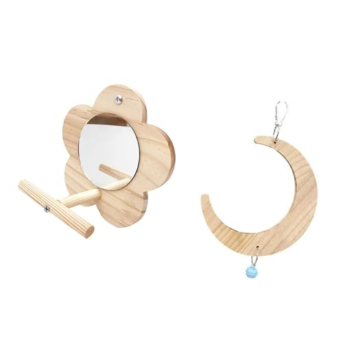 Kuntesetty Hängespielzeug für Vögel, Mondring und Sitzstange für Wellensittiche, L Kuntesetty Hängespielzeug für Vögel, Mondring und Sitzstange für Wellensittiche, L von Kuntesetty