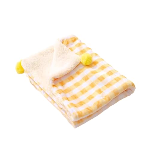 Kuntesetty Haustierdecke, Fleece-Matte für Katzen und Hunde, tragbare Schlafunterlage für Zwinger, Gelb, M Kuntesetty Haustierdecke, Fleece-Matte für Katzen und Hunde, tragbare Schlafunterlage für Zwinger, Gelb, M von Kuntesetty