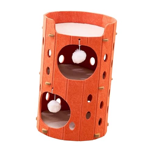 Kuntesetty Katzenversteck mit Tunnel und Spielbereich, Indoor-Haustierbedarf, 2-lagig, Orange Kuntesetty Katzenversteck mit Tunnel und Spielbereich, Indoor-Haustierbedarf, 2-lagig, Orange von Kuntesetty