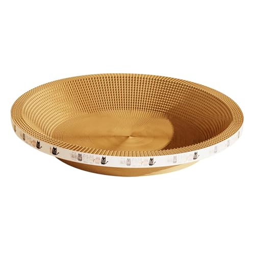 Kuntesetty Kratzbrett aus Karton, Spiel- und Ruheplatz für kleine bis große Katzen, Round L Kuntesetty Kratzbrett aus Karton, Spiel- und Ruheplatz für kleine bis große Katzen, Round L von Kuntesetty