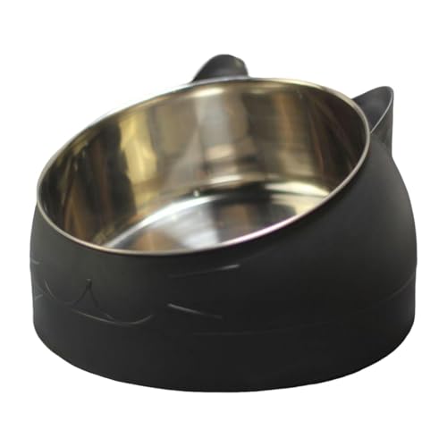 Kuntesetty Raised Cat Bowl Fressnapf Futterschale Futternapf mit Schrägem Ergonomischem Design rutschfest Und Leicht zu Reinigen für Katzen Kleine Haustiere, Schwarz Kuntesetty Raised Cat Bowl Fressnapf Futterschale Futternapf mit Schrägem Ergonomischem Design rutschfest Und Leicht zu Reinigen für Katzen Kleine Haustiere, Schwarz von Kuntesetty