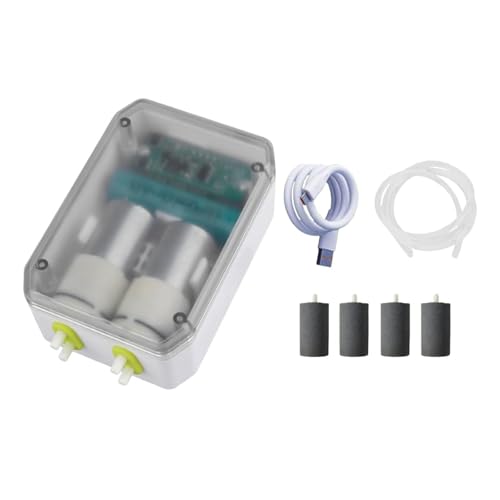 Kuntesetty Tragbare Aquarium Luftpumpe, Robuster Doppelmotor für Schildkrötenbecken, Aquarium, Wohnheim Kuntesetty Tragbare Aquarium Luftpumpe, Robuster Doppelmotor für Schildkrötenbecken, Aquarium, Wohnheim von Kuntesetty