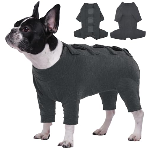 Kuoser Hundebody Nach Op, Hunde Schlafanzug, Hundepyjama Mittlere Hunde, Hundebody Nach Kastration, Op Body Hund, Hunde Op Body Mit Bein Darkgrey M von Kuoser