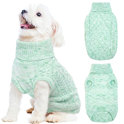 Kuoser Hundepullover, Warm Hundepullover für Mittelgroße Hunde Haustierkleidung, Winter Hunde Pullover Fleece, Rollkragen Haustier Pullover Hund Kleidung, Hundepulli Hundepullover für Geschirr, XL von Kuoser