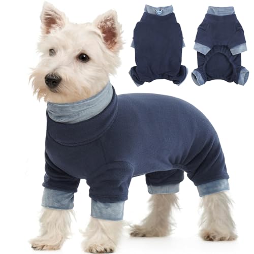 Kuoser Hundepullover Kleine Hunde Haustierkleidung, Fleece Hund Pullis Warme, Herbst und Winter Rollkragenpullover Hundemantel für Kleine Mittelgroße Hunde, Chihuahua, Beagle, Weicher Hunde Pyjamas von Kuoser