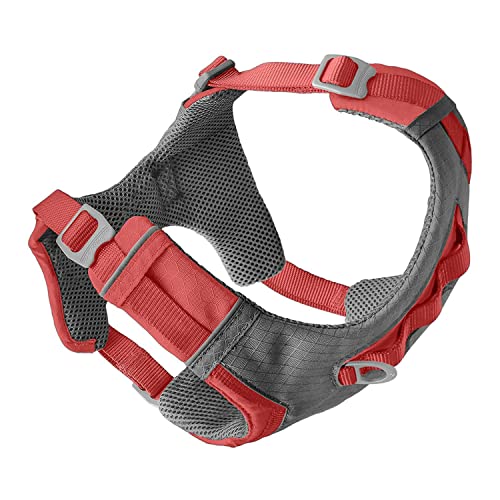 Kurgo Journey Air Hundegeschirr, Westengeschirr für Hunde, Haustier-Wandergeschirr zum Laufen & Spazierengehen, reflektierend, gepolstert, inklusive Steuergriff, kein Zug vorne Clip (Koralle, XL) von Kurgo