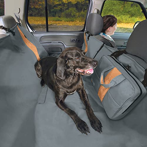 Kurgo Wander Hunde-Hängematte für Autorückbank, Wasserdichter Rücksitzschutz, Waschmaschinengeeignet, 140 x 143 cm, Grau K01188 von Kurgo