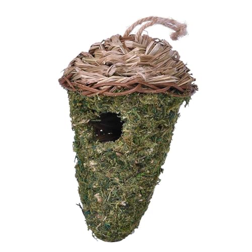 Kustimantu Grass Bird House, gewebtes Kolibri House | Natürliche Outdoor -Tit -Höhle,Wear-Resistant Tit Nest, tränenfassende Schutz für Baum, Garten, Innenhof von Kustimantu