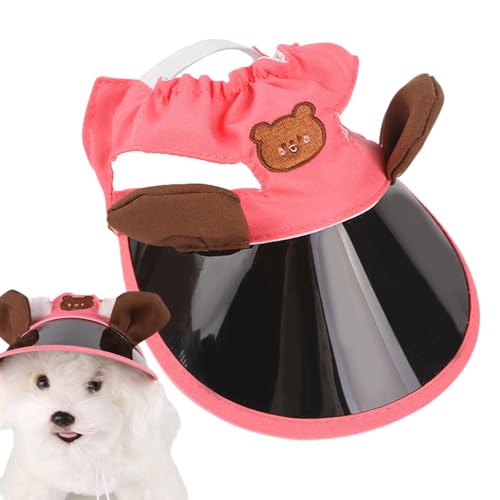 Kustimantu Haustiersonnenhut, Hunde Sonnenschutzhut, Kätzchen Suncare Caps, Verstellbarer Hund Pet Beach Sun Protection Caps Sunbonnet Outfit für kleinen Welpen von Kustimantu