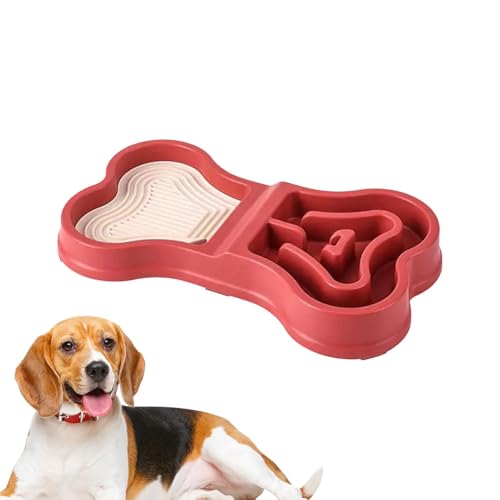 Kustimantu Hundefutterschalen für Welpen, langsame Feeder -Hundeschalen - Langsame Essschalen-Anti-Slip-Design - Tragbare sichere Feeder für Haustierhunde Welpe Home Reisen im Innenbereich im Freien von Kustimantu