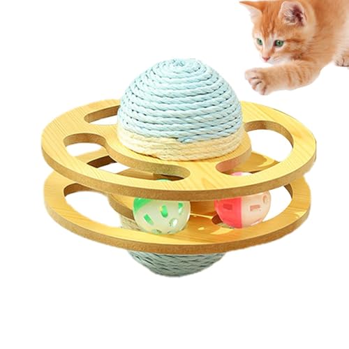 Kustimantu Katzenkratzen Ball Spielzeug, Katzenkratzer Spielzeugball,Planet Kitten Interactive Toy | Haustierkugel für Kätzchen, hält Haustier unterhalten und von Kustimantu