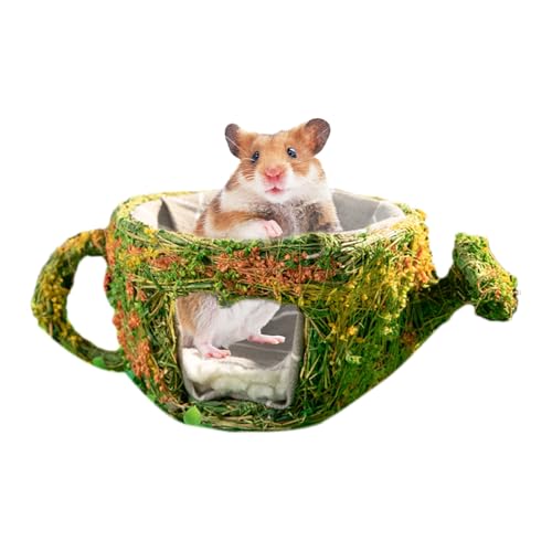 Kustimantu Kleintierhaus, Kleintierbett In Kessel-Zylinder-Form Mit Abnehmbarem Design, Handgewebte Naturnachbildung Schlafhöhle Für Goldhamster Frettchen Nagetiere Drinnen & Draußen Kustimantu Kleintierhaus, Kleintierbett In Kessel-Zylinder-Form Mit Abnehmbarem Design, Handgewebte Naturnachbildung Schlafhöhle Für Goldhamster Frettchen Nagetiere Drinnen & Draußen von Kustimantu