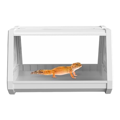 Kustimantu Reptiliengehäuse, Reptilienpanzer,Atmungsaktives Leopard Gecko Habitat Tank | Multifunktionales Reptilienlebensraum Terrarium für Einsiedlerkrabben, Schlangen, gehörnte Frösche von Kustimantu