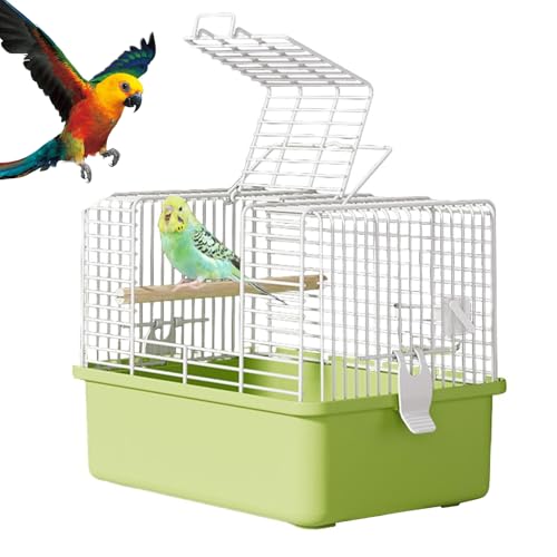 Kustimantu Transportbox für Vögel, Parakethalter, abnehmbarer Käfig für Wellensittiche, leicht, Vogelkäfig, tragbar, für den Transport im Freien Kustimantu Transportbox für Vögel, Parakethalter, abnehmbarer Käfig für Wellensittiche, leicht, Vogelkäfig, tragbar, für den Transport im Freien von Kustimantu