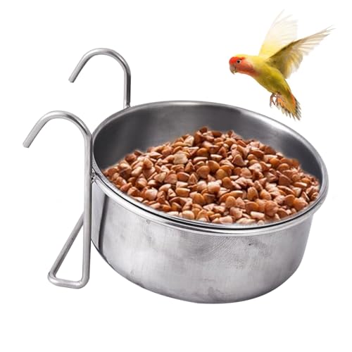 Kustimantu Vogel Näpfe Für Käfig | Vogelkäfig Futterstelle | Wasserspender Zubehör Weitöffniger Auslaufschutz Edelstahl-Futterschale Für Lebensraum Und Reise Kustimantu Vogel Näpfe Für Käfig | Vogelkäfig Futterstelle | Wasserspender Zubehör Weitöffniger Auslaufschutz Edelstahl-Futterschale Für Lebensraum Und Reise von Kustimantu