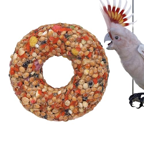 Kustimantu Vogelleckerlis | Vogelspielzeug | Getreide Beißspielzeug In Donut-Form Zur Beschäftigung Und Training Für Agaporniden & Voliere Zubehör Kustimantu Vogelleckerlis | Vogelspielzeug | Getreide Beißspielzeug In Donut-Form Zur Beschäftigung Und Training Für Agaporniden & Voliere Zubehör von Kustimantu