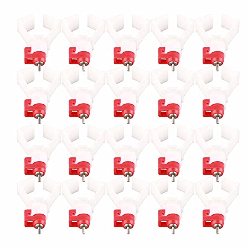 Kuuleyn Chicken Waterer, Drinking Nipple Farm Accessories Poultry,20Pcs Square Tube Automatic Poultry Drinker Drinking Nipple Farm Accessories for Chicken Use von Kuuleyn