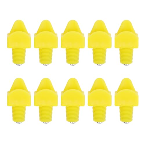 Kuuleyn Chicken Waterer System Chicken Waterer Nippel 10pcs Hühnerwassernippel Automatische Geflügelnippel Trinker Waterer Plastik Gelb gelb von Kuuleyn