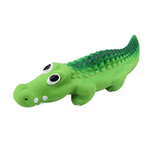 Kuuleyn Pet Crocodile Shapes Chew Toy,Dog Squeaky Toy,Latex Material Cute Crocodile Tough Squeaky Dog Chew Toy,Latex Puppy Interacting Toy for Pet Supplies von Kuuleyn