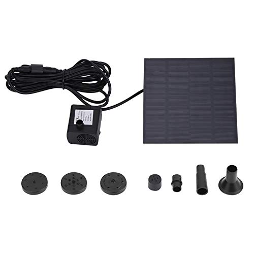 Kuuleyn Solar-Brunnen-Wasserpumpen-Kit, 1,2 W Miniatur bürstenloser Aquarium-Brunnen-Teich Solar-Tauchwasserpumpe für Vogelbad-Pool, Aquarium-Dekoration von Kuuleyn