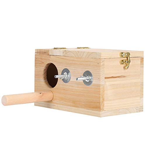 Kuuleyn Vogelzuchtbox, Nistkasten für Sittiche, Nistkasten aus Holz, warmer Brutkasten, Käfig-Haustierbedarf für Turteltauben, Nymphensittiche, Wellensittiche, Sittiche, Papageien von Kuuleyn