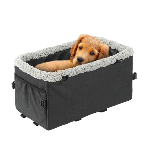 Hundeautositz, Hundeautositz, Reisebett für Haustiere, bequemer und sicherer Sitz für die Mittelkonsole, ideal für Welpen und Katzen von Kuxiptin