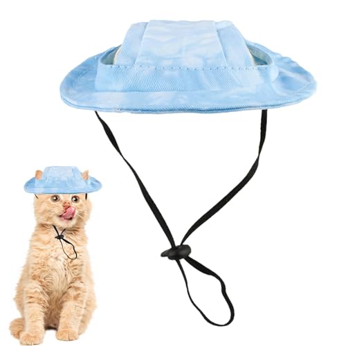 Kuxiptin Bucket Hut für Katzen, Kühlkühle, für Hunde | Eimer für Haustiere Hunde | Kostüm für Haustiere, Hund, Hut mit verstellbaren Löchern von Kuxiptin