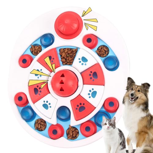 Kuxiptin Haustier-Puzzle-Futterteller, Hunde-Puzzle-Futterspender-Spielzeug,Training Interaktiver Futternapf Hund Slow Feeder - Mental Puzzle Toys Enrichment Anti-Rutsch-Futterspender für Hunde und von Kuxiptin