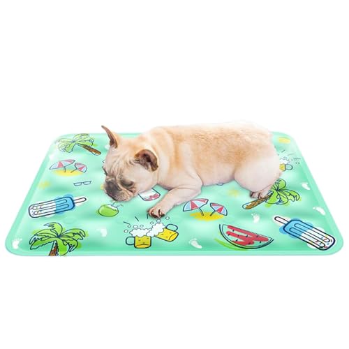 Kuxiptin Hundekühlbettmatten,Hundekühlmatte - Hundematte, Deckenunterlage - Weiche Schlafmatte für warmes Wetter, für kleine und mittelgroße Haustiere, Katzen und Hunde von Kuxiptin