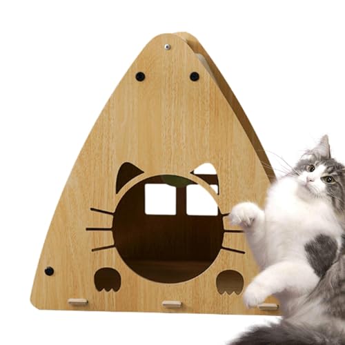 Kuxiptin Katzenkratzhaus, Mehrzweck-Katzenhäuser aus Pappe für Wohnungskatzen mit Plüschballspielzeug | Robustes Katzenkratzhaus, bequemes Katzenkratzspielzeug für Kätzchen, schützt Möbel von Kuxiptin