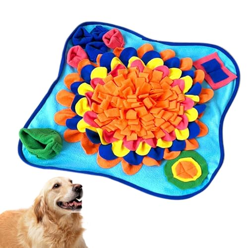 Kuxiptin Schnüffelmatte, Schnüffelmatte für Hunde, Hundefutter Puzzle Schnüffelmatte Hundespielzeug, Schnüffelmatten-Spielzeug für Haustiere, interaktives Hunde-Puzzle-Spielzeug, bunt, für natürliche von Kuxiptin