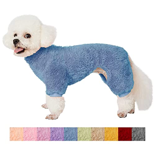 Kyaringtso Hundepullover, 4 Beine Hundemantel, Hund Winter Kleidung für kleine Hunde Junge Mädchen, Welpen Outfits, Haustier Mantel, Katzenbekleidung (X-Small, Blau) von Kyaringtso