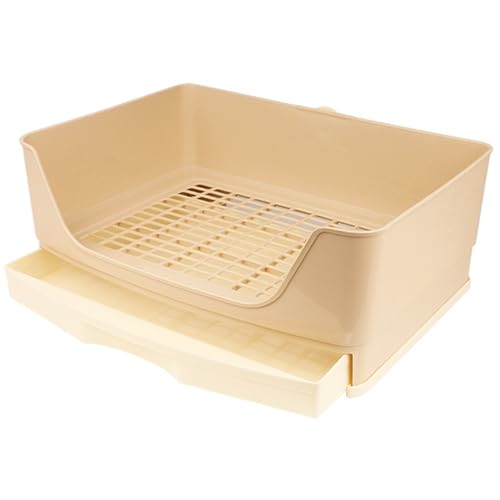 Extra großer Kaninchendrüsenbox, 15,8x11x6 Plastik Bunny Müllbox, Töpfchen -Ecktoilette mit Schublade, Meerschweinchen -Katzentoilette für Kaninchen, Meerschweinchen, Frettchen, leicht zu reinigen von LAANCOO