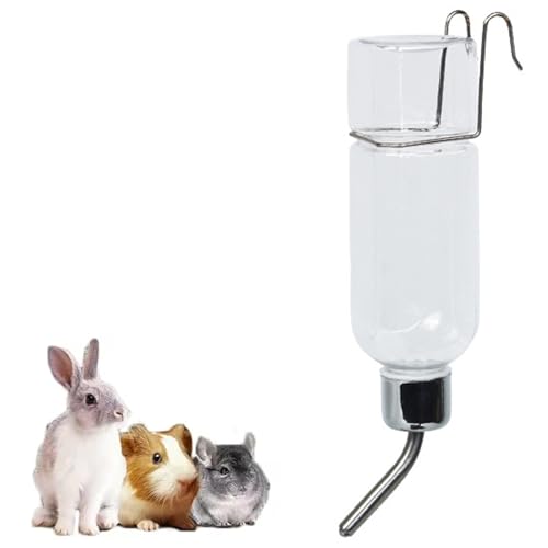 Hamster -Wasserspender, 350 ml Plastikhamster Wasserflasche, hängende Chinchilla -Wasserflasche für Haustierversorgung, weiß von LAANCOO