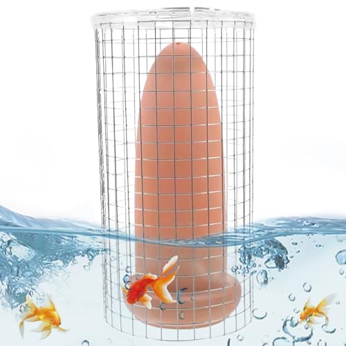 LAANCOO Aquarien Accessoires, Fischzuchtkegel, Keramik -Ton -Garnelen -Zucht -Eimer -Fisch -Tank -Accessoires mit Gitter, Laichrassekegel -Fisch -Zuchtbox für Diskusangelfisch von LAANCOO