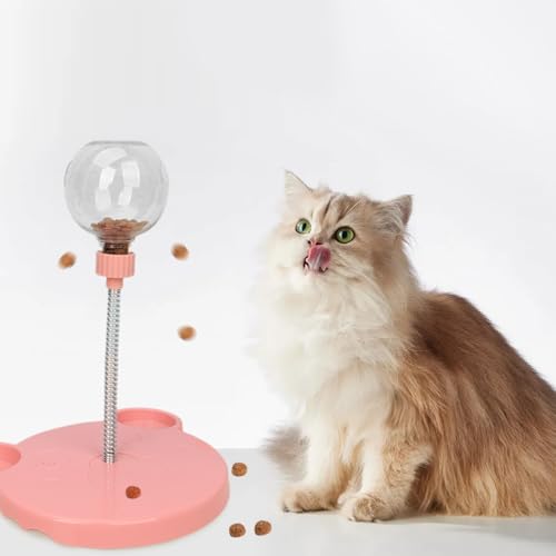 LAANCOO Cat Treat Holder, Katzenball Cute Spenser Toy Interactive Fun Holder Lebensmittelaufbewahrung für Innen- und Kätzchenübungen, Rose, Rose von LAANCOO