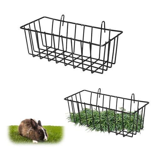 Meerschweinchen -Heu -Feeder, 2pcs Kaninchen Heuhändler Käfig 3,9 x 3,2 x 9,3 Zoll Heuhändler Kaninchen mit Haken Lebensmittelversorgungen Aufbewahrung Meerschweinchen -Heu -Feeder für Frettchen Ha von LAANCOO