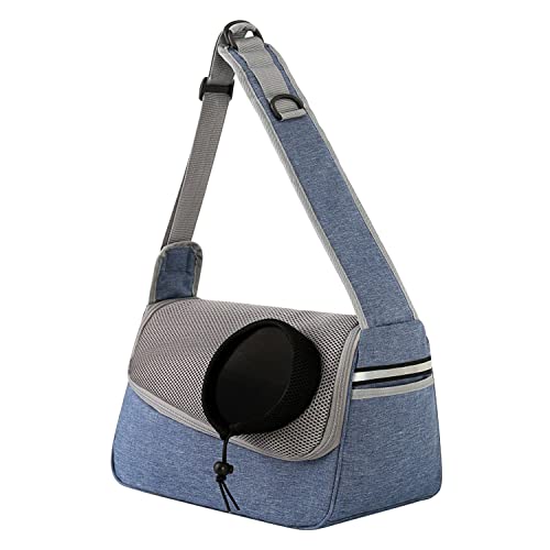 LAEMILIA Tragbar Hundetragetasche Umhängetasche Katze Haustier Schultertasche Bis zu 5kg Tragetasche mit Verstellbarer Schultergurt für Outdoor Reisen königsblau OneSize von LAEMILIA