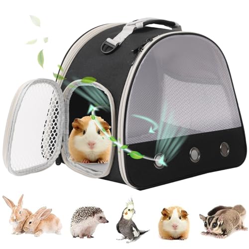 Atmungsaktiver Meerschweinchen-Träger-Rucksack mit Nylon Mesh Fenster Tragbarer Träger für Meerschweinchen, Bunny Bearded Dragon Bird Chinchilla Ferret Reise im Freien Atmungsaktiver Meerschweinchen-Träger-Rucksack mit Nylon Mesh Fenster Tragbarer Träger für Meerschweinchen, Bunny Bearded Dragon Bird Chinchilla Ferret Reise im Freien von LAIRIES